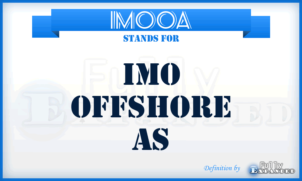 IMOOA - IMO Offshore As