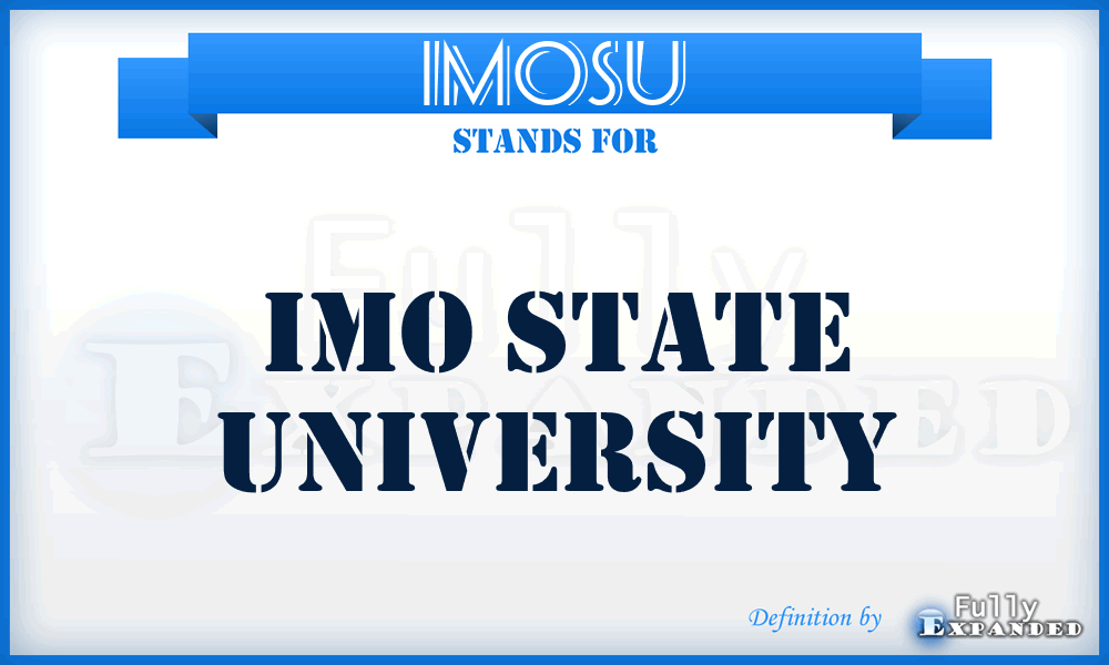 IMOSU - IMO State University