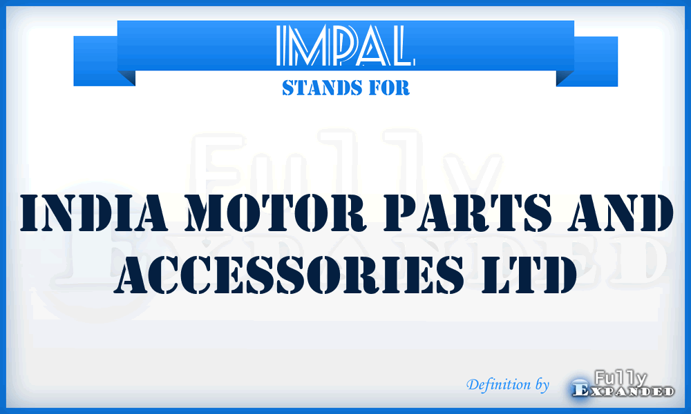 IMPAL - India Motor Parts and Accessories Ltd