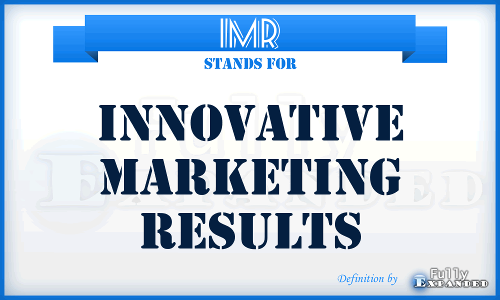 IMR - Innovative Marketing Results