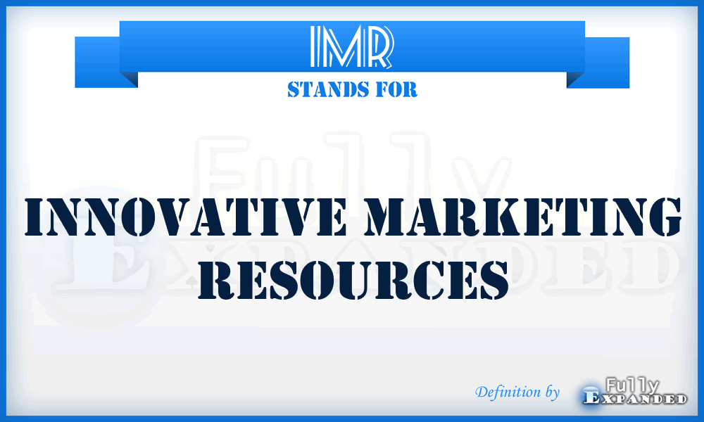 IMR - Innovative Marketing Resources