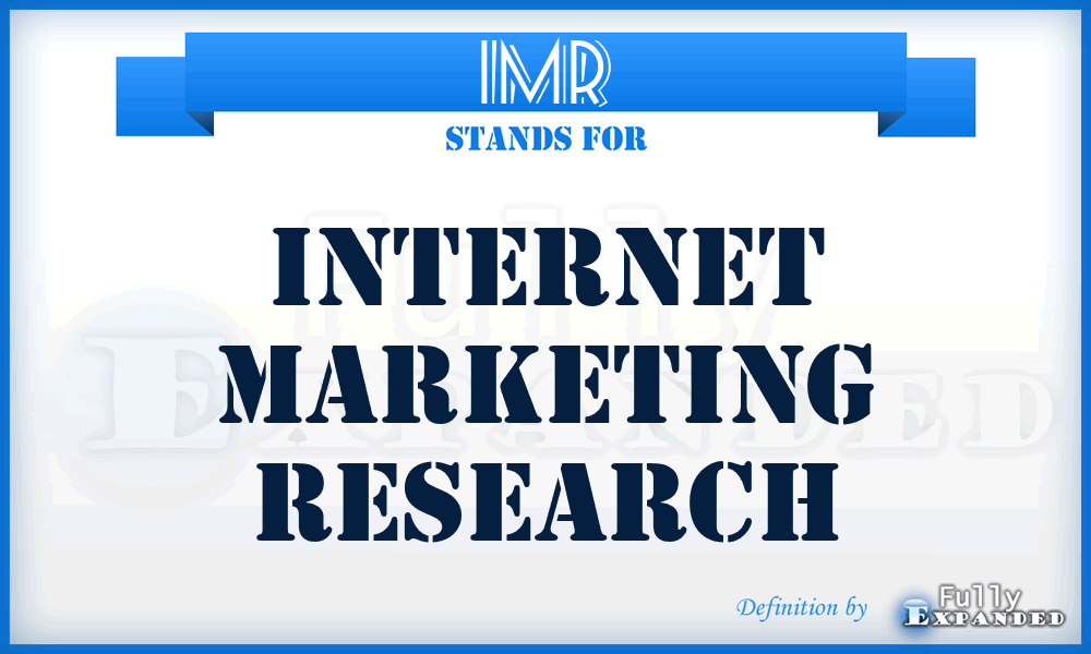 IMR - Internet Marketing Research