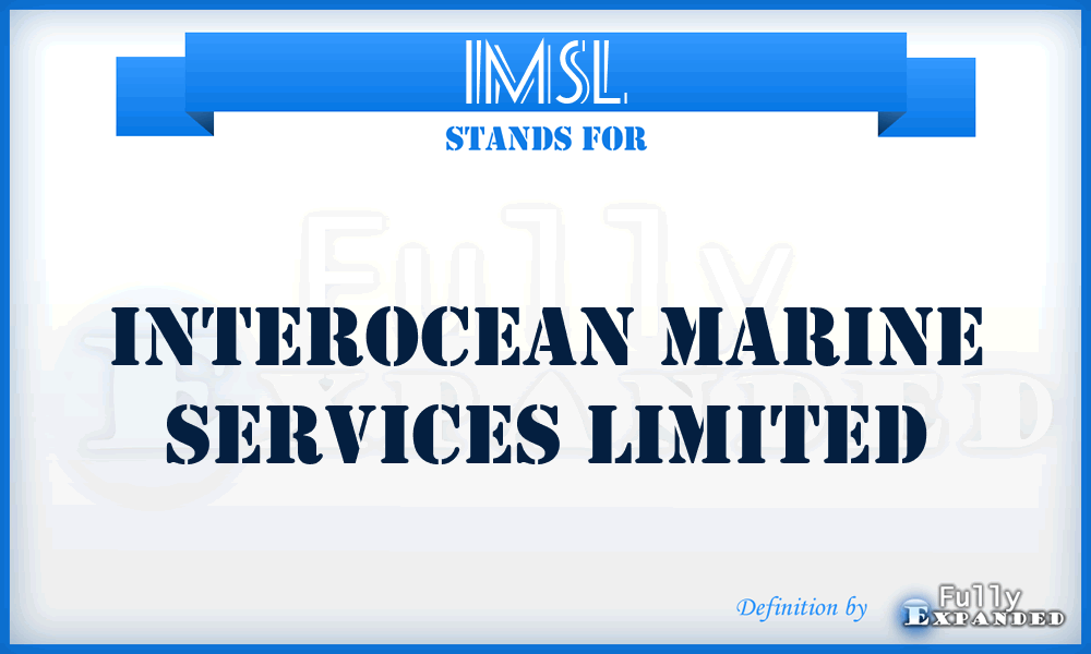 IMSL - Interocean Marine Services Limited