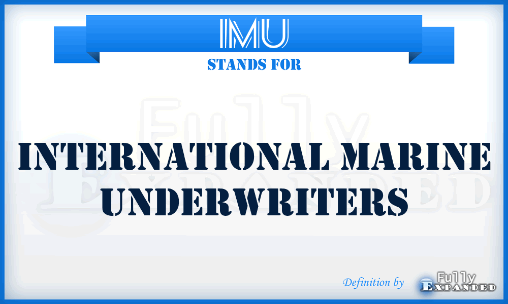 IMU - International Marine Underwriters