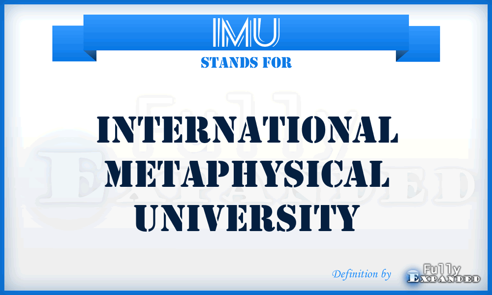 IMU - International Metaphysical University