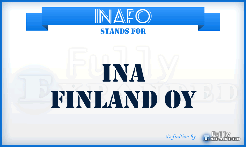 INAFO - INA Finland Oy