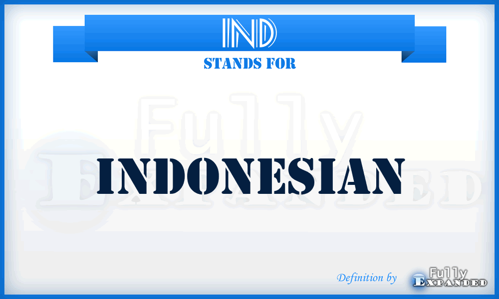 IND - Indonesian