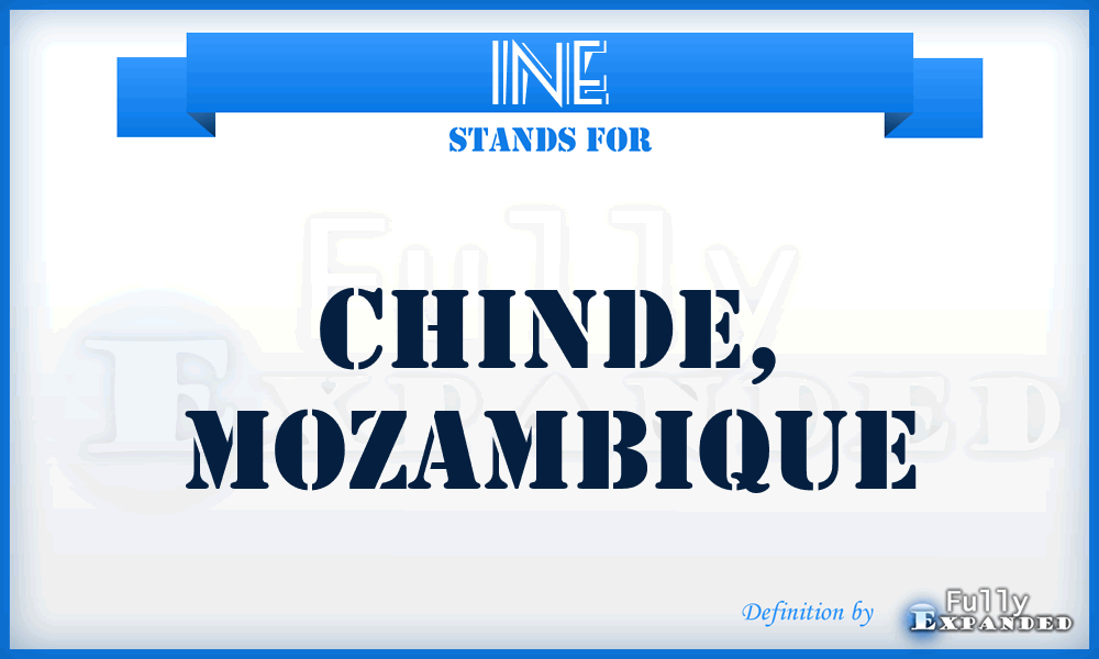 INE - Chinde, Mozambique