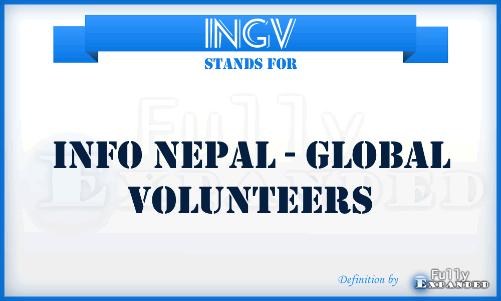 INGV - Info Nepal - Global Volunteers
