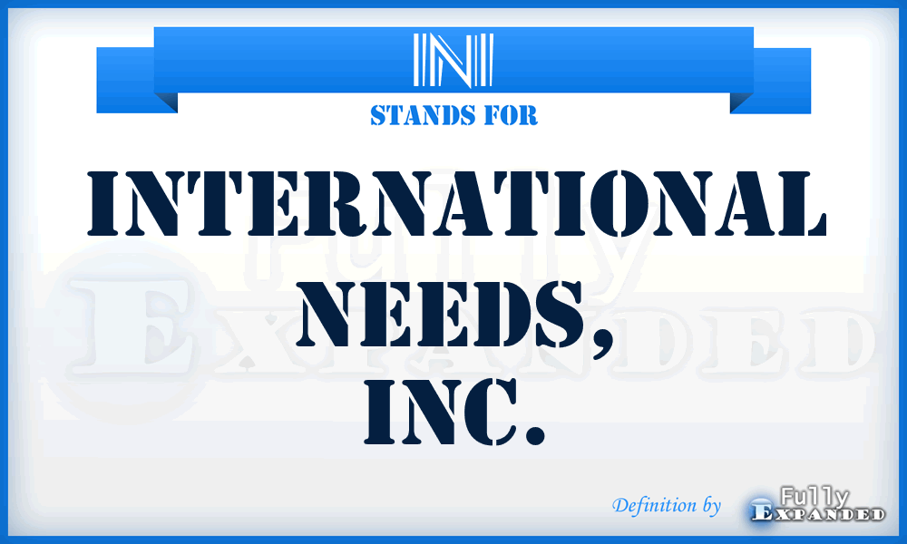 INI - International Needs, Inc.