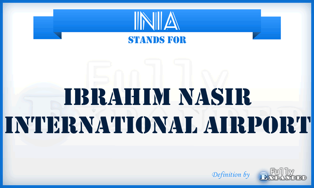 INIA - Ibrahim Nasir International Airport