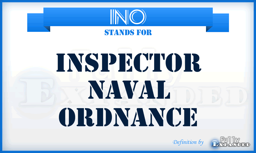 INO - Inspector Naval Ordnance
