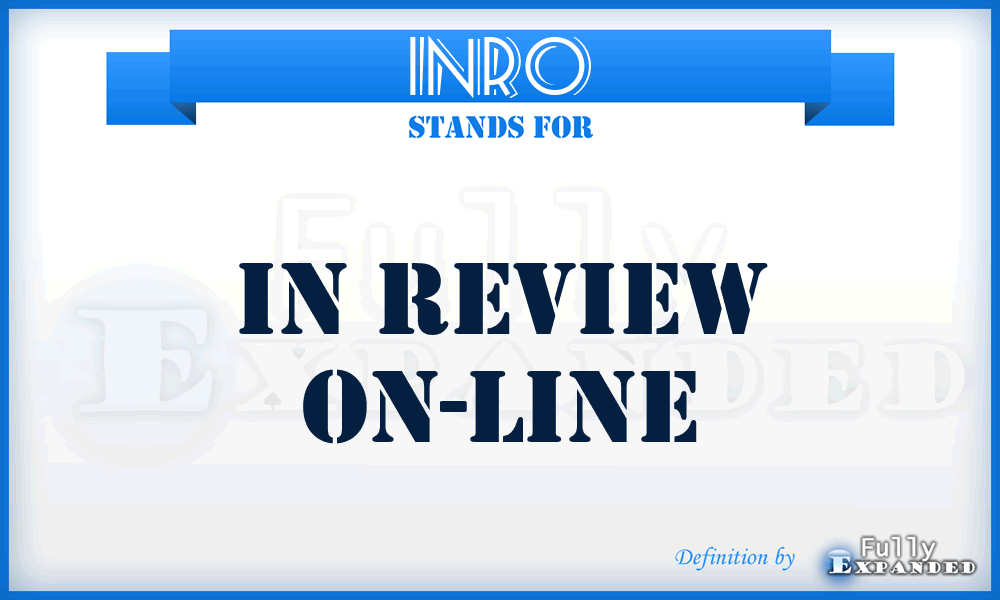 INRO - IN Review On-line