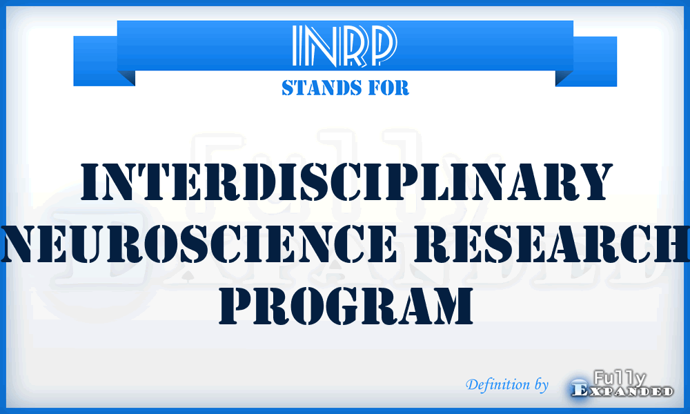 INRP - Interdisciplinary Neuroscience Research Program