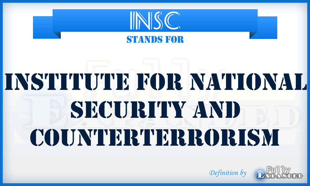 INSC - Institute for National Security and Counterterrorism