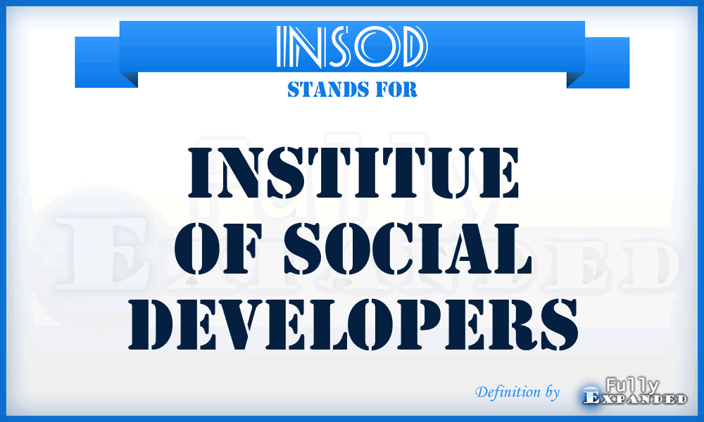 INSOD - Institue of Social Developers