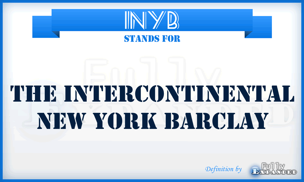 INYB - The Intercontinental New York Barclay