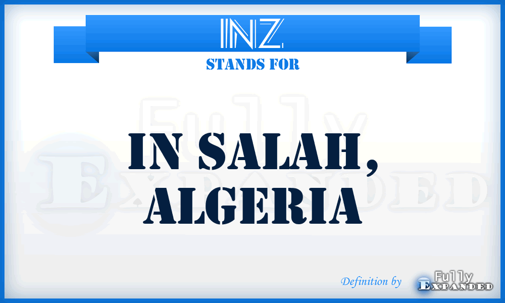 INZ - In Salah, Algeria