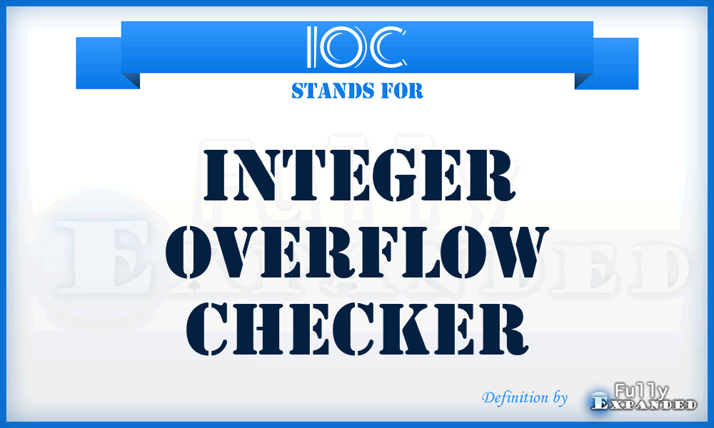IOC - Integer Overflow Checker