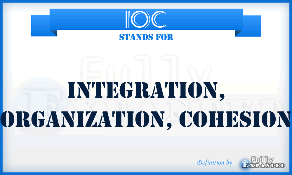 IOC - Integration, Organization, Cohesion