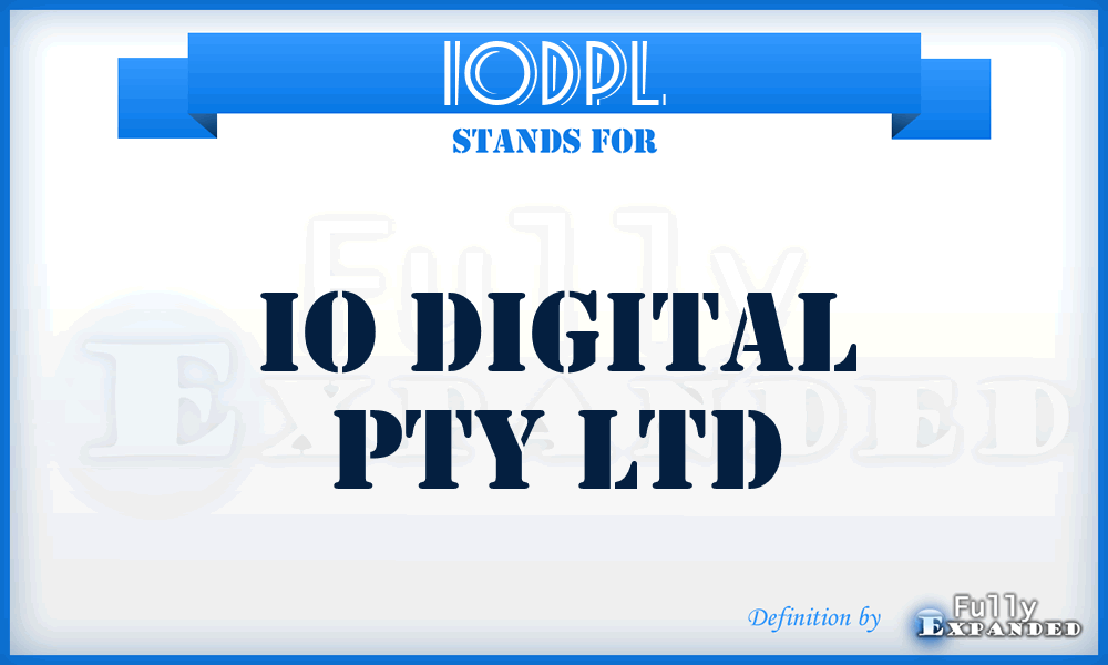 IODPL - IO Digital Pty Ltd
