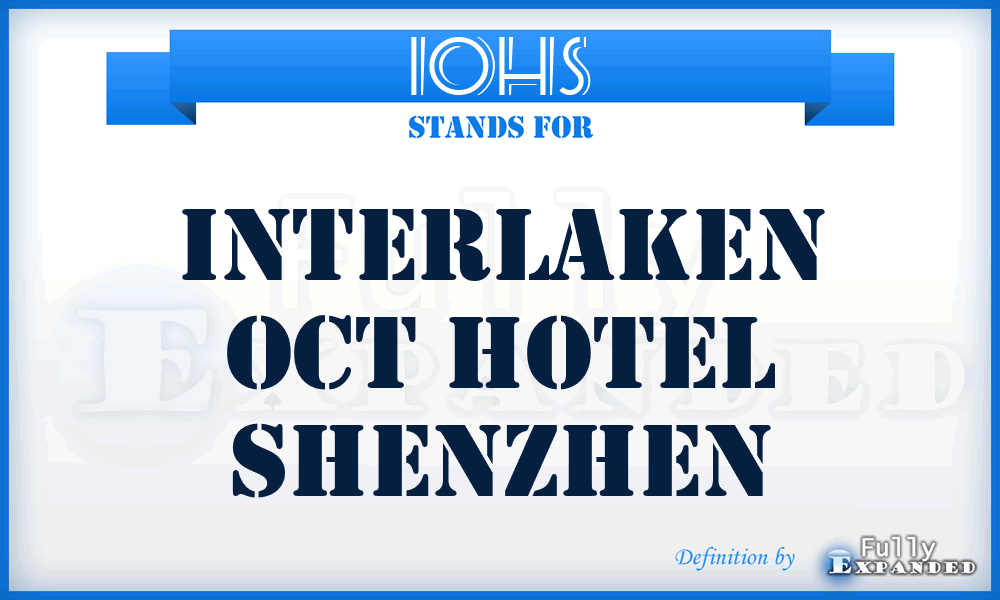 IOHS - Interlaken Oct Hotel Shenzhen