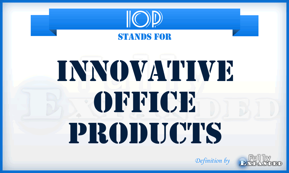 IOP - Innovative Office Products