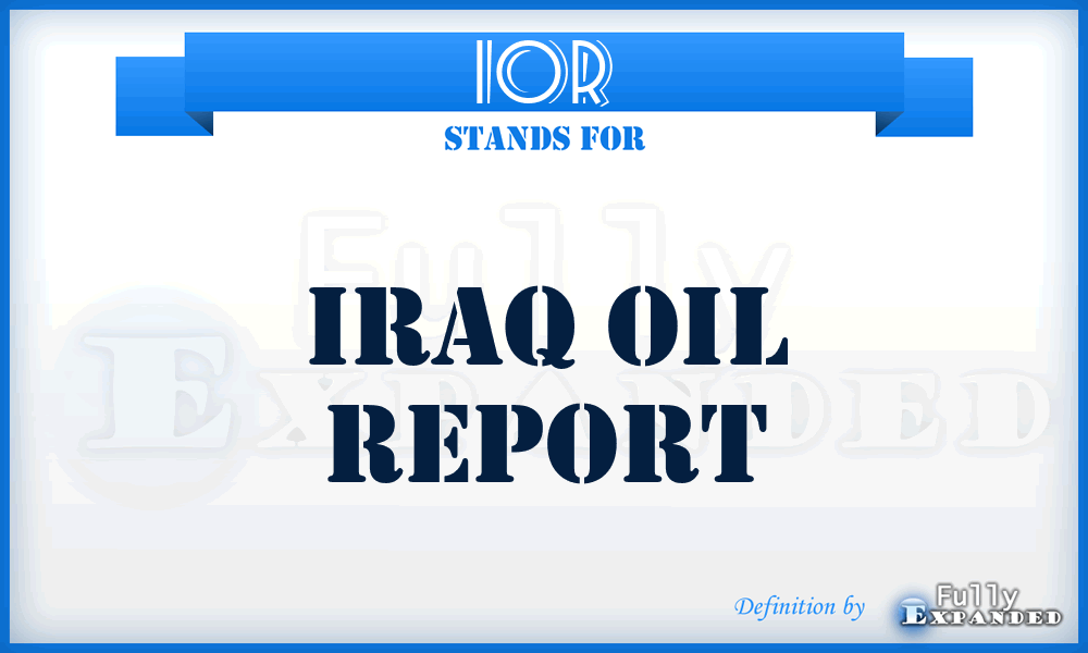 IOR - Iraq Oil Report