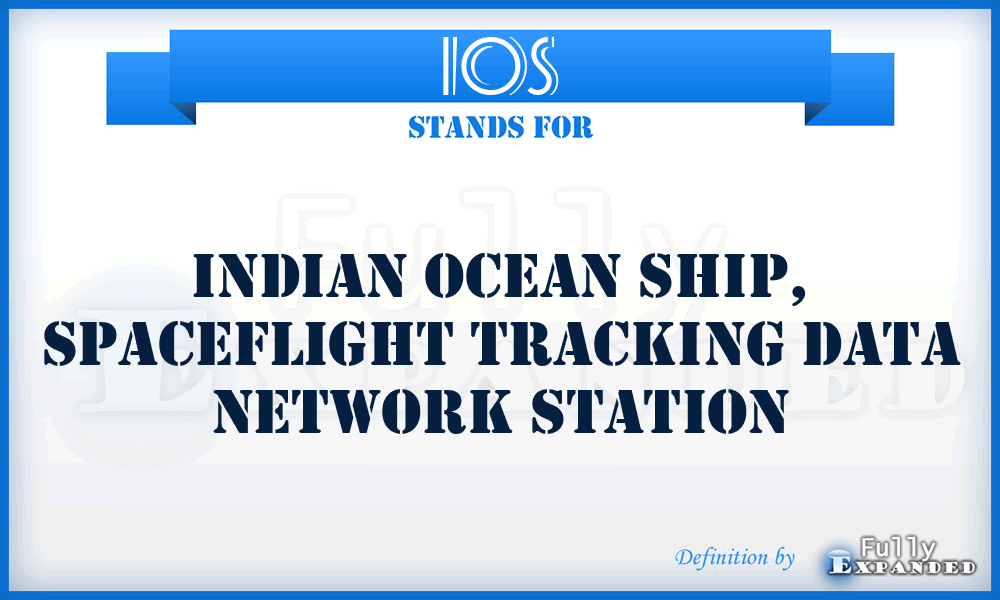 IOS - Indian Ocean Ship, Spaceflight Tracking Data network station