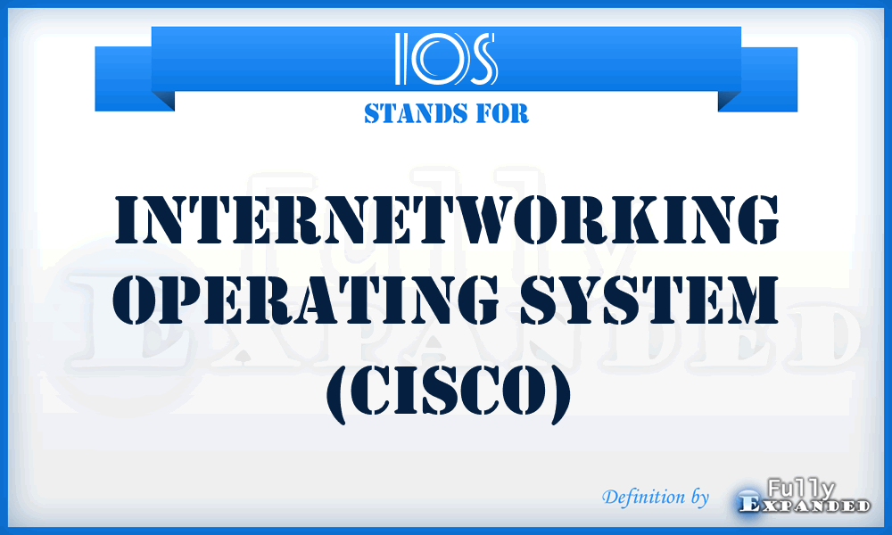 IOS - Internetworking Operating System (Cisco)