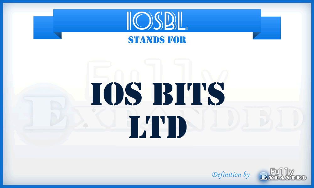 IOSBL - IOS Bits Ltd