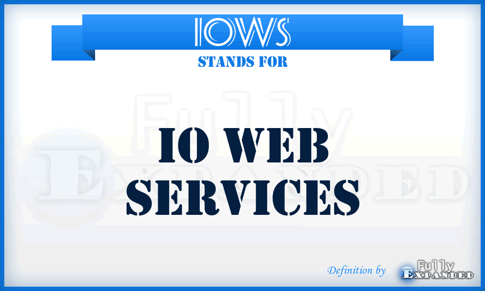 IOWS - IO Web Services