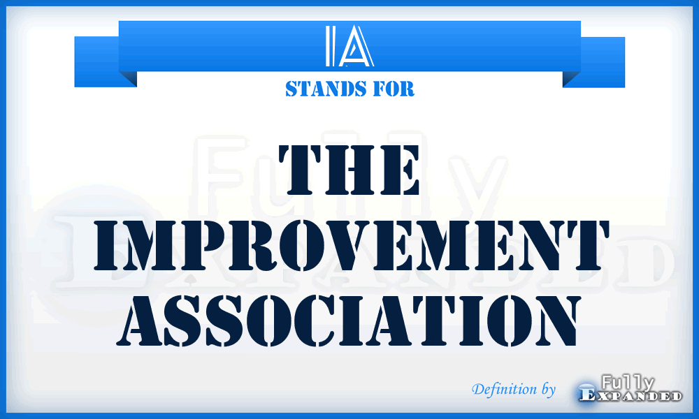 IA - The Improvement Association