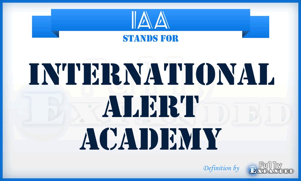 IAA - International Alert Academy