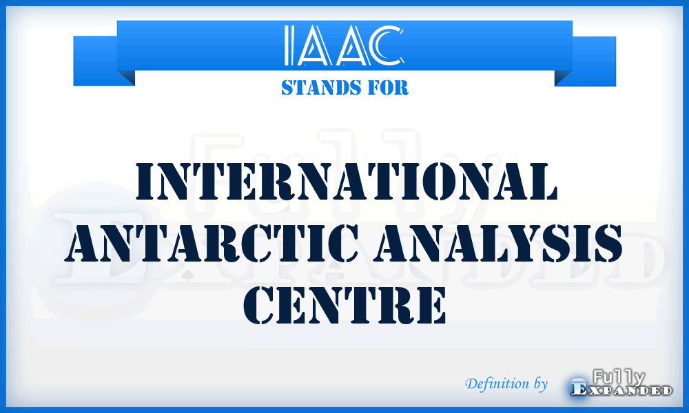 IAAC - International Antarctic Analysis Centre