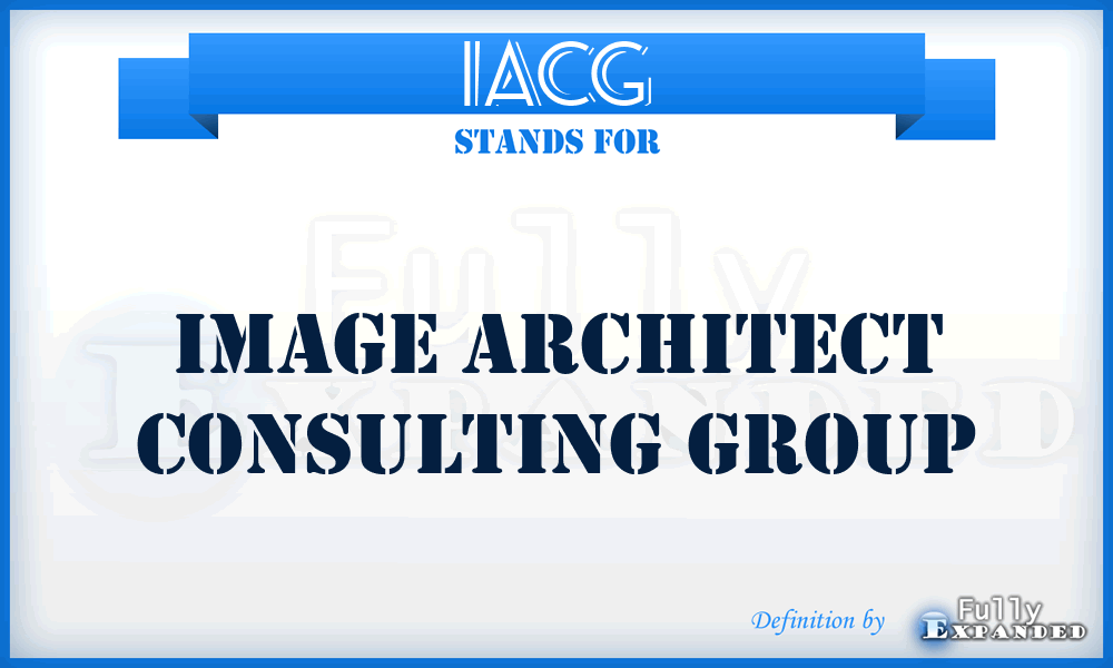 IACG - Image Architect Consulting Group