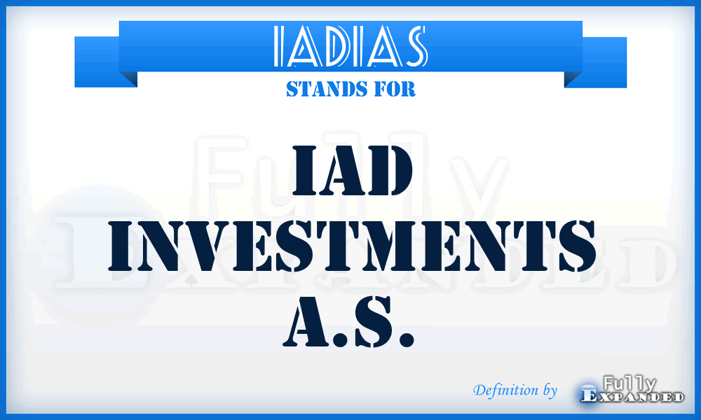 IADIAS - IAD Investments A.S.