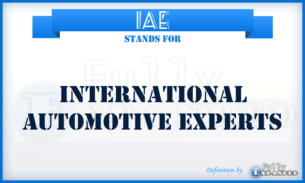 IAE - International Automotive Experts