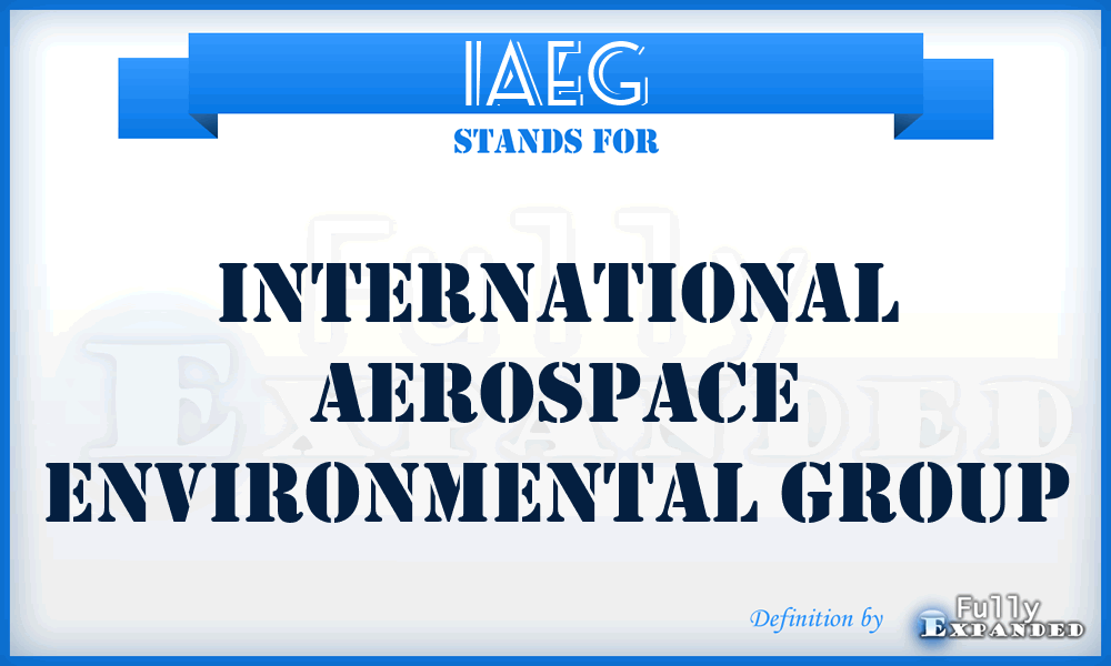 IAEG - International Aerospace Environmental Group