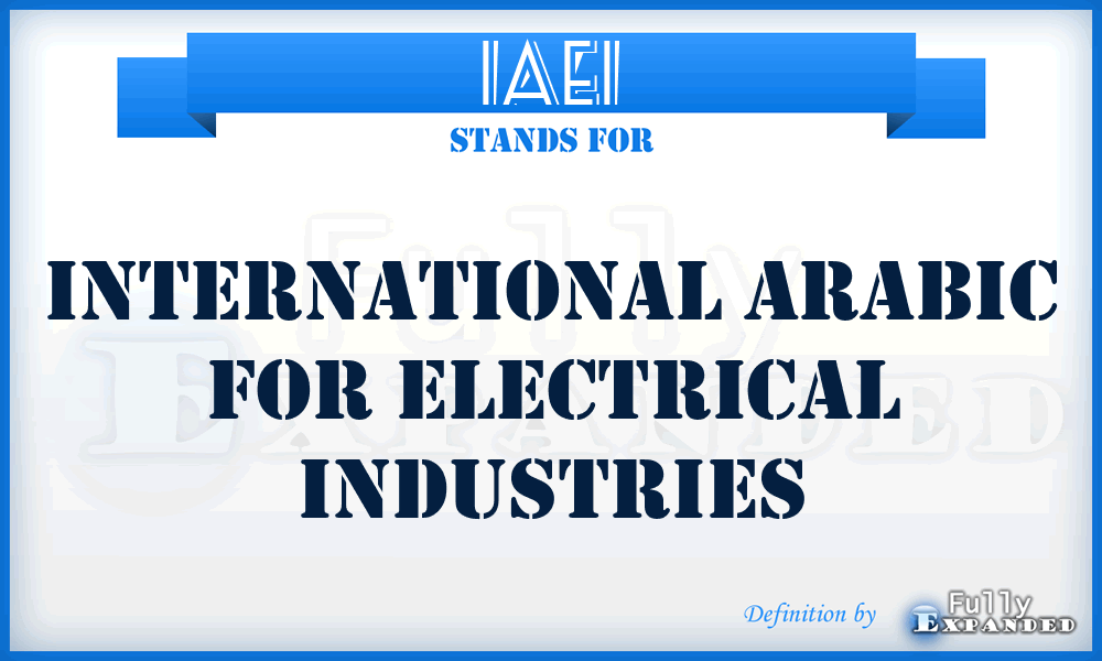 IAEI - International Arabic for Electrical Industries