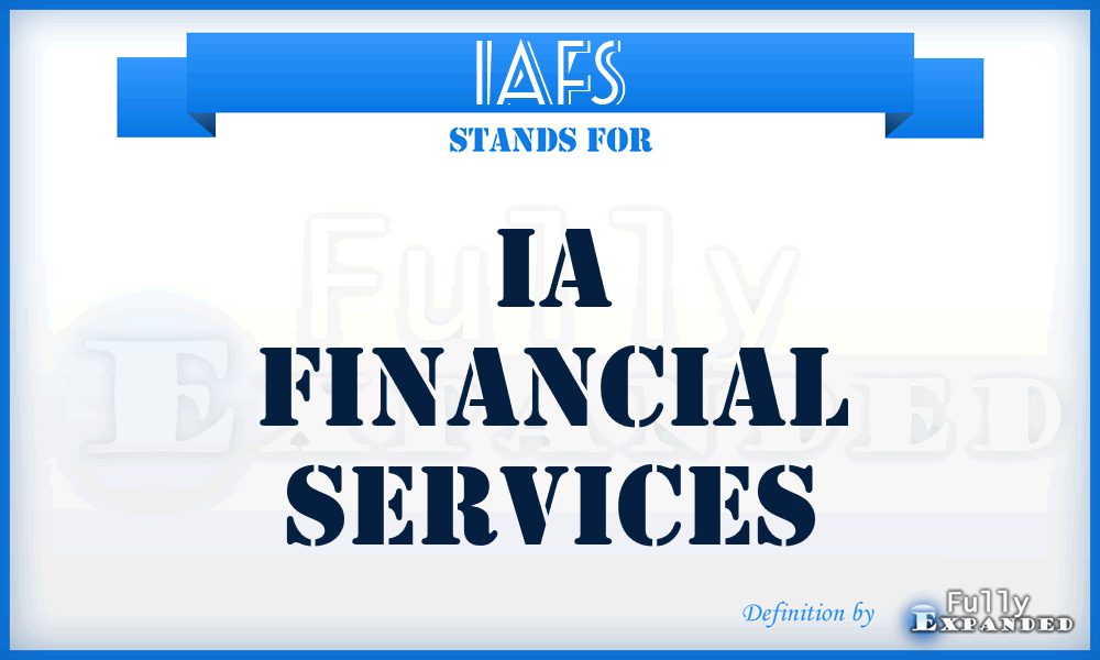 IAFS - IA Financial Services
