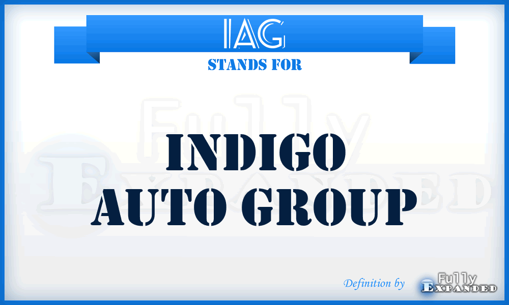 IAG - Indigo Auto Group