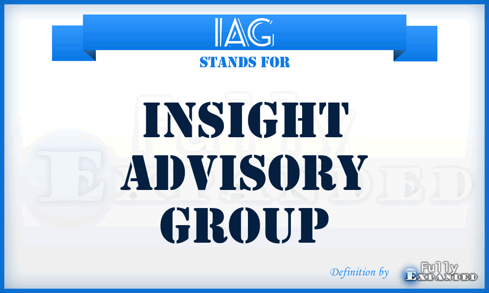 IAG - Insight Advisory Group