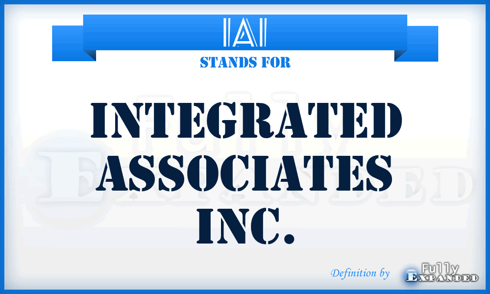 IAI - Integrated Associates Inc.