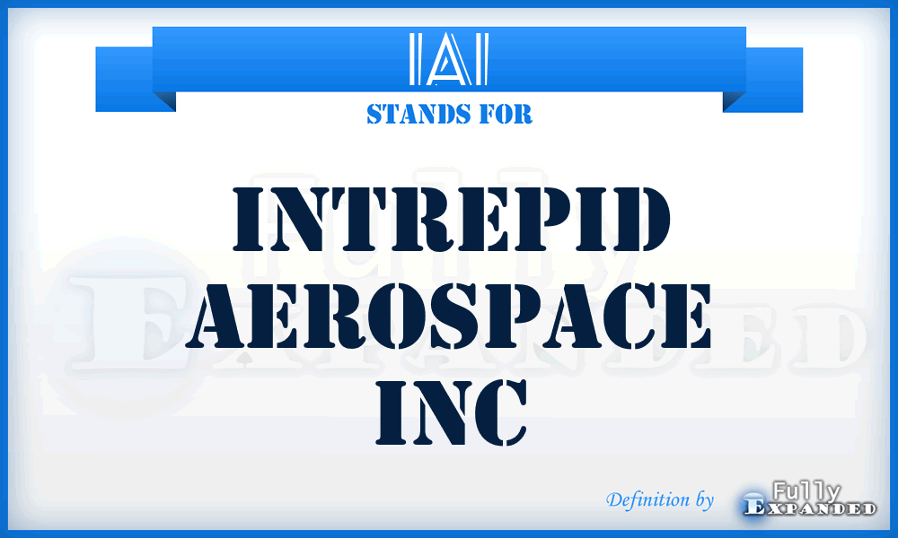IAI - Intrepid Aerospace Inc