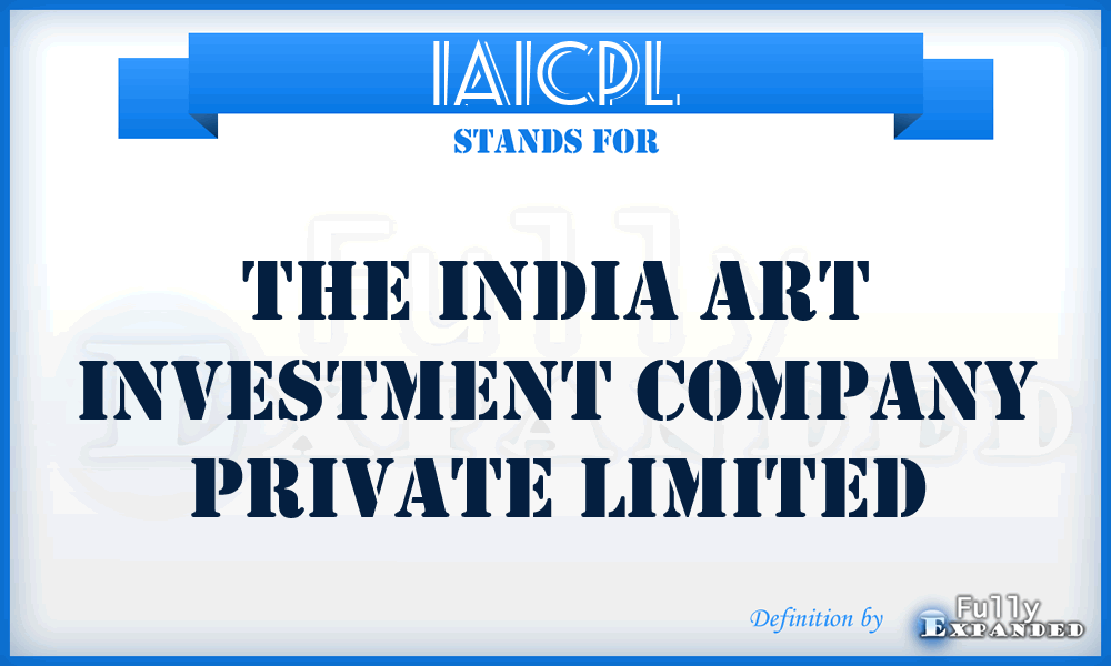 IAICPL - The India Art Investment Company Private Limited