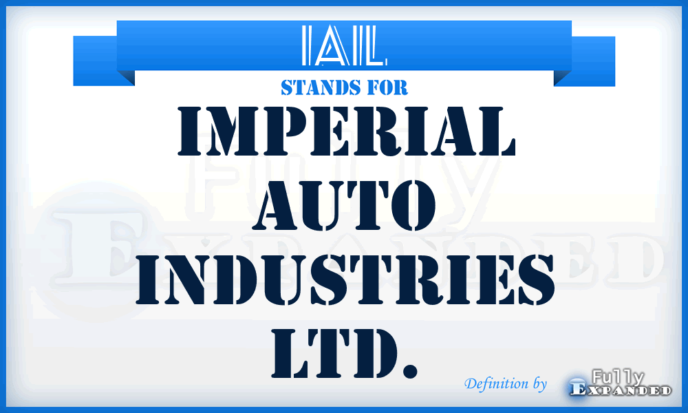 IAIL - Imperial Auto Industries Ltd.