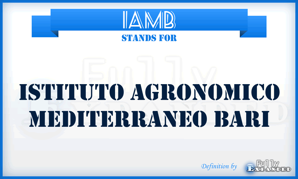 IAMB - Istituto agronomico mediterraneo Bari