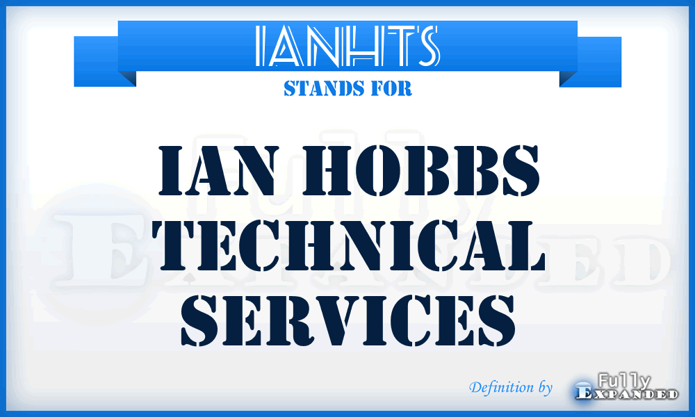 IANHTS - IAN Hobbs Technical Services