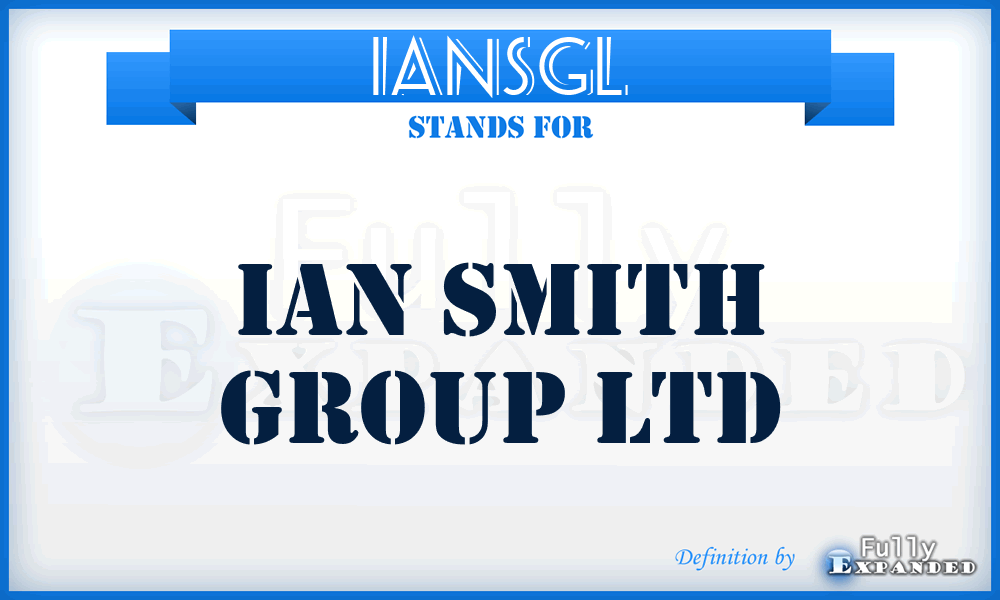 IANSGL - IAN Smith Group Ltd